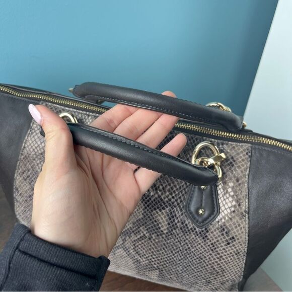 COACH Collette Python Graphite Madison Ashley Satchel Tote Handbag 33805 - Picture 4 of 11